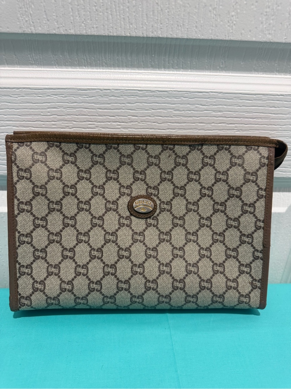 Gucci Beige/Brown GG Canvas Toiletry Pouch